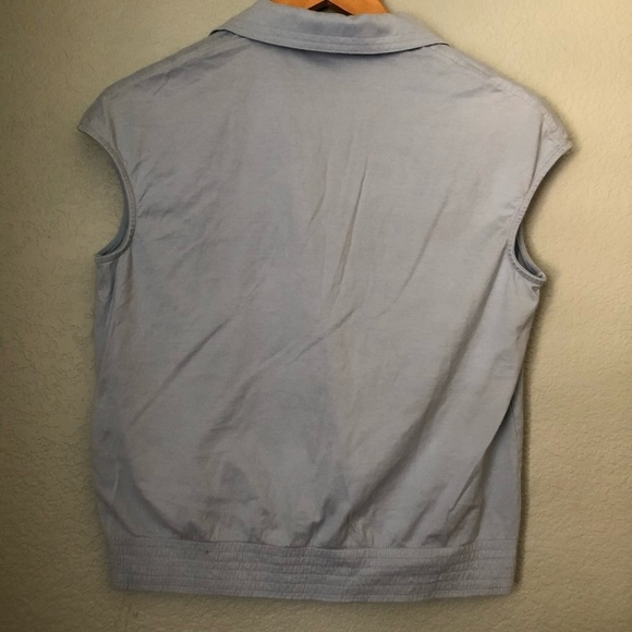 Vtg Lacoste  Blue Sleeveless Top Made in France European size 42 - Picture 2 of 6